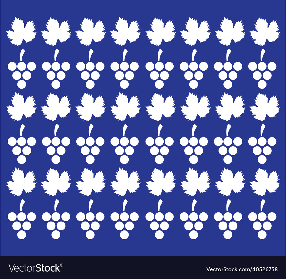 Grapes and leaves pattern background design