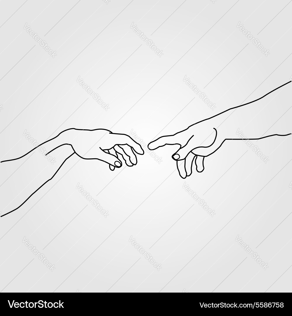 Sistine Chapel Hands Vector Images 23