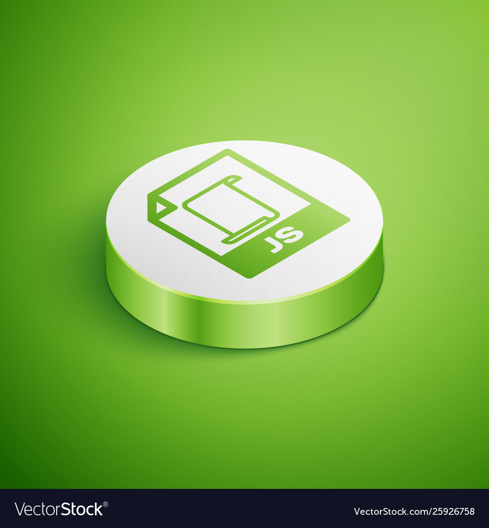 Isometric js file document icon download vector image Isometric js file document icon download