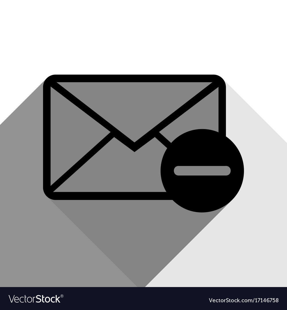 Mail sign with remove mark