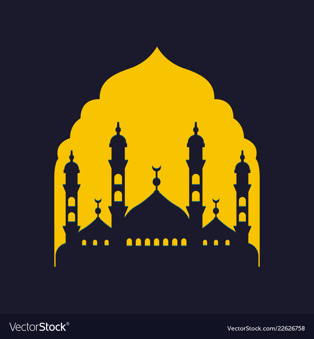 Mosque islamic logo Royalty Free Vector Image - VectorStock