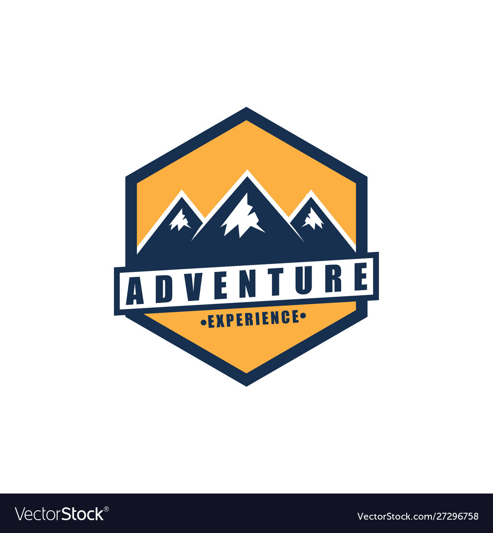 Mountain logo design emblem adventure