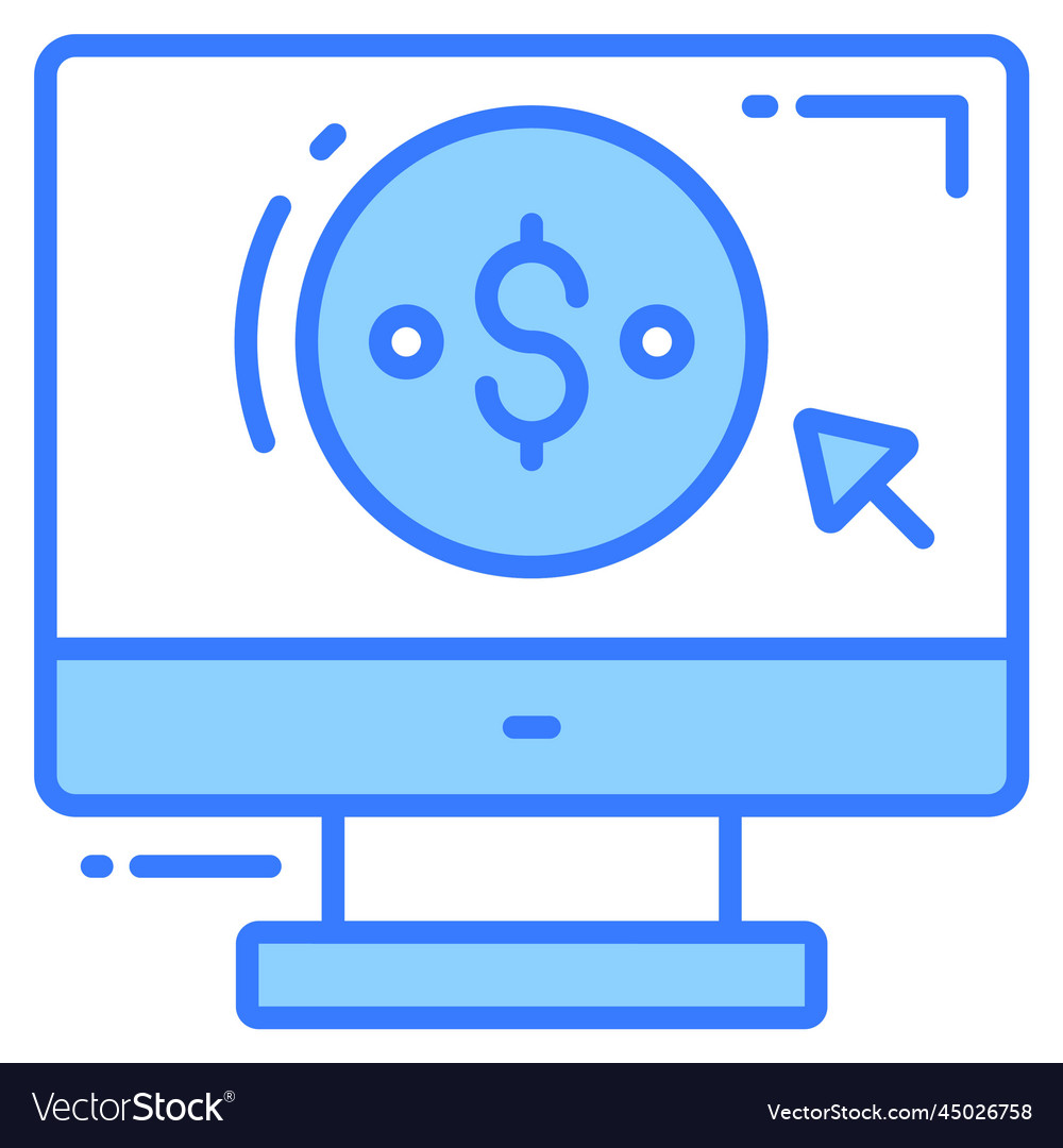 Pay per click icon for graphic and web design
