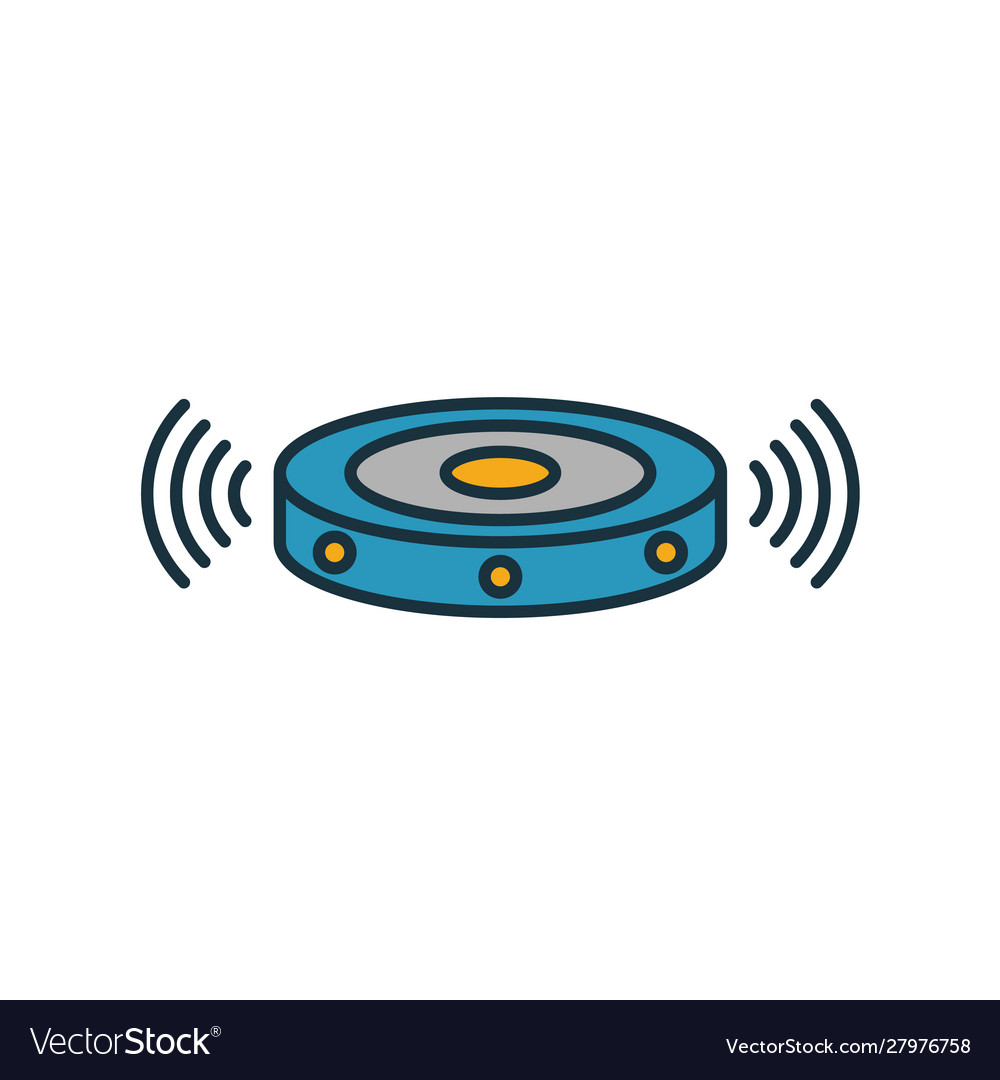 Robot vacuum cleaner icon simple element from Vector Image Robot vacuum cleaner icon simple element from