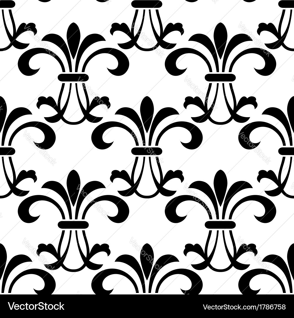 Seamless pattern with decorative floral elements Vector Image