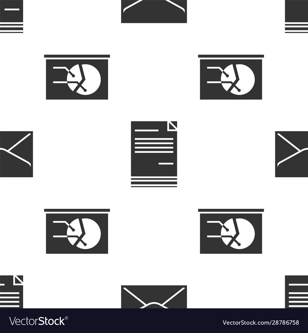 Set envelope document and board with graph chart