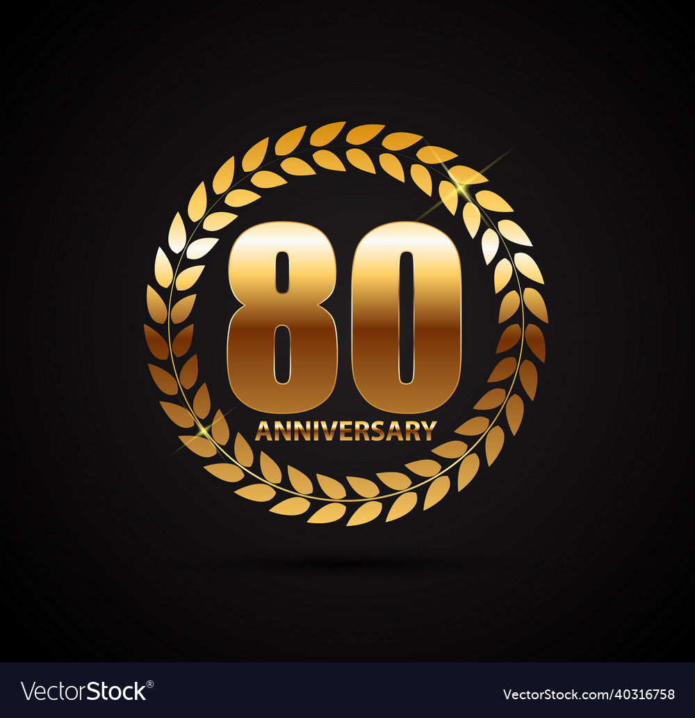 Template logo 80 years anniversary