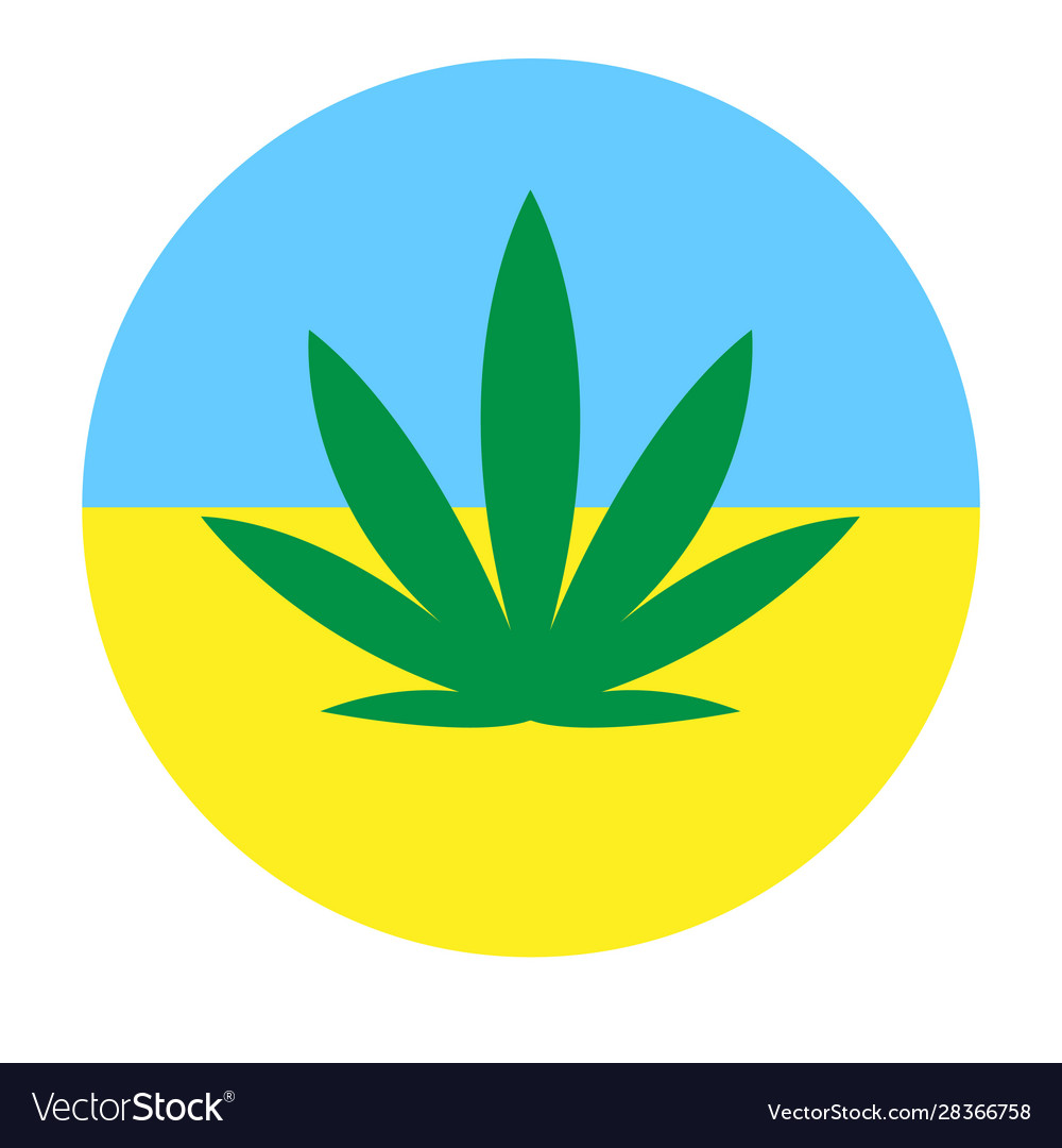 Ukrainian Cannabis Flag