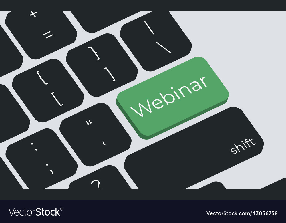 Webinar button on keyboard keys simple