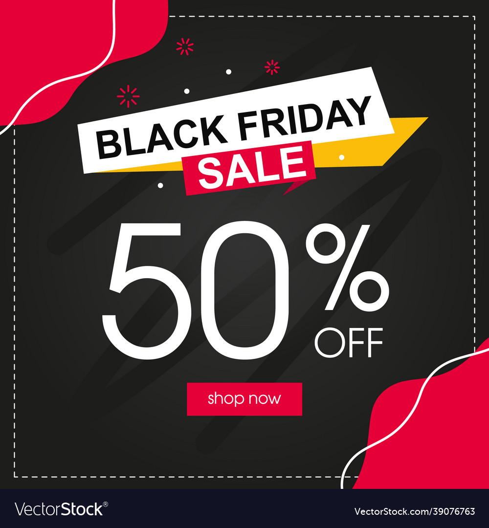 A banner for sale for the black friday event Vector Image