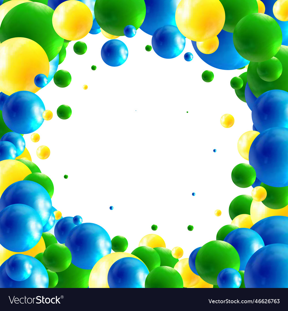 Background with color balls blur effect 3d round vector image Background with color balls blur effect 3d round