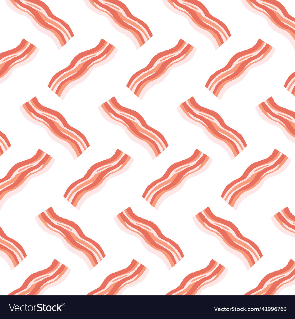 Bacon Pattern - White Background