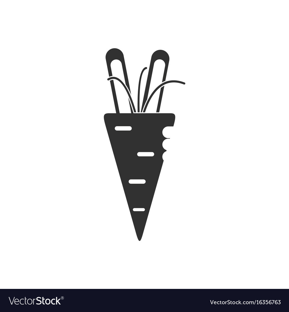 Black icon on white background turnip plant