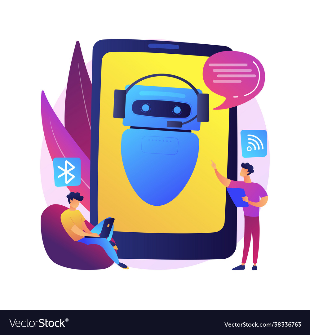 Chatbot virtual assistant abstract concept