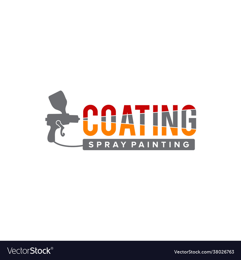 Coating painting logo design template