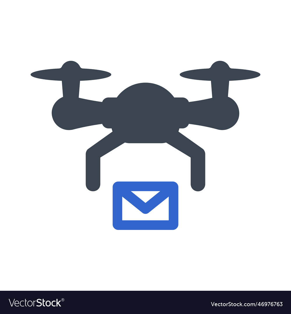 Drone post delivery icon