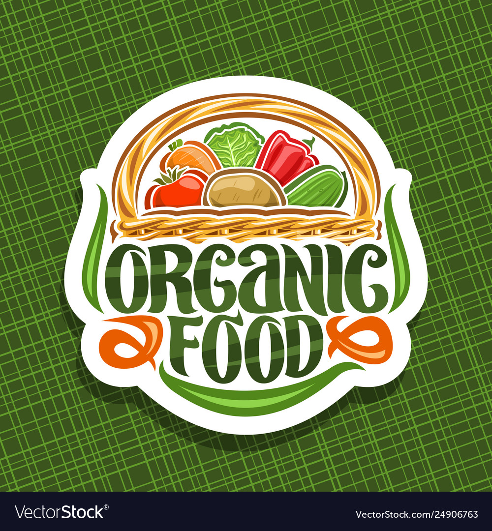 Logo for organic food Royalty Free Vector Image