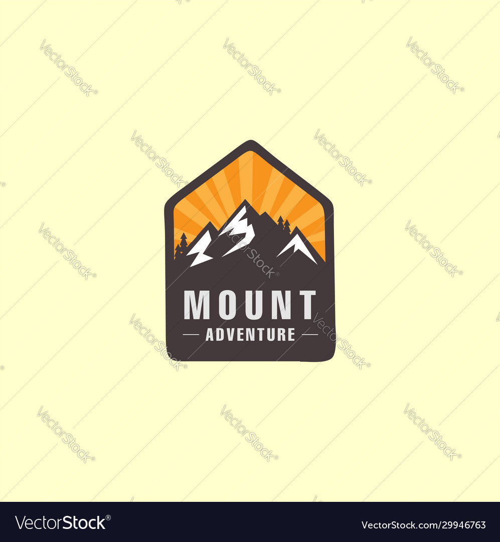 Mountain logo outdoor hiking camping expedition