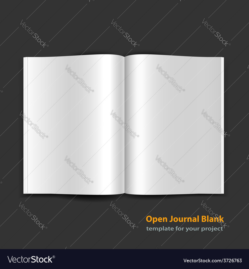 Free Stock Photo 12725 Double spread open blank pages in a journal