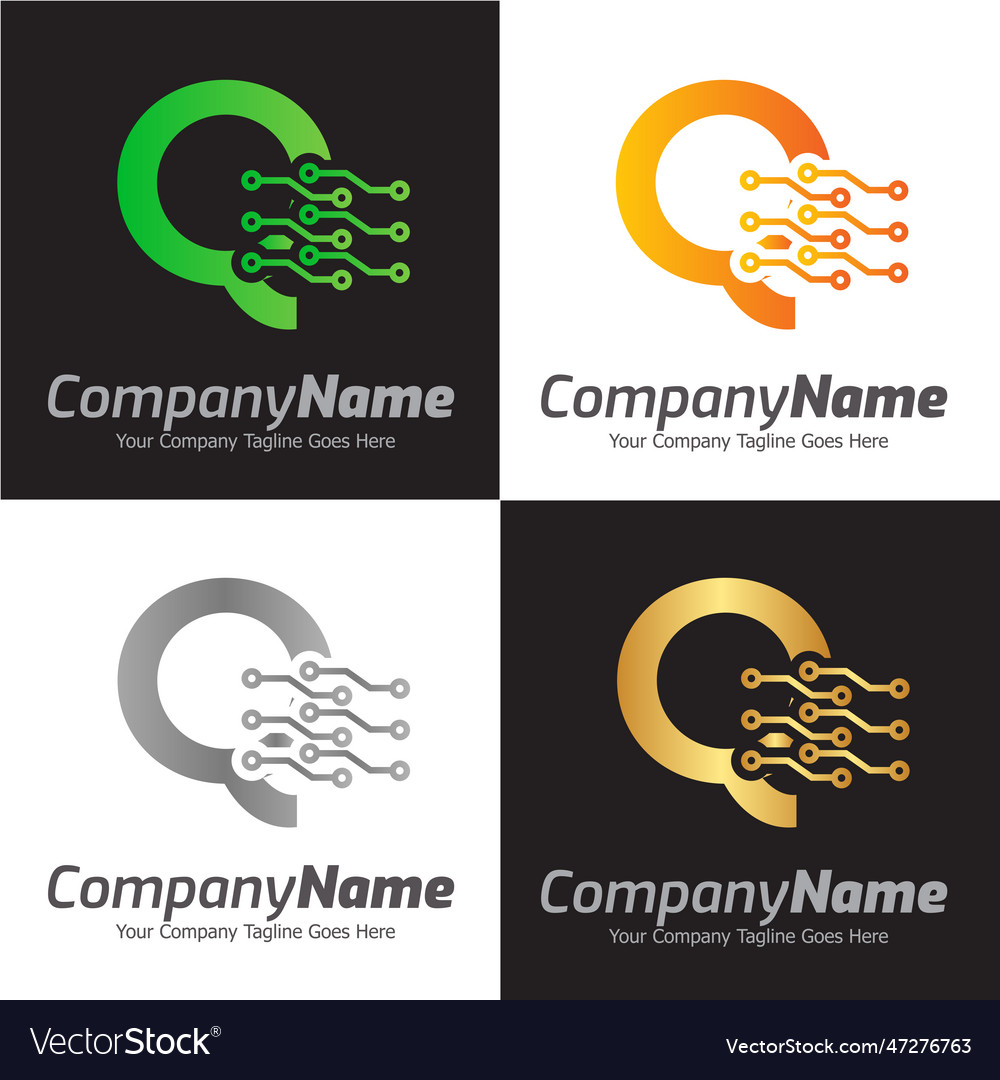 Programming code and technology logo template