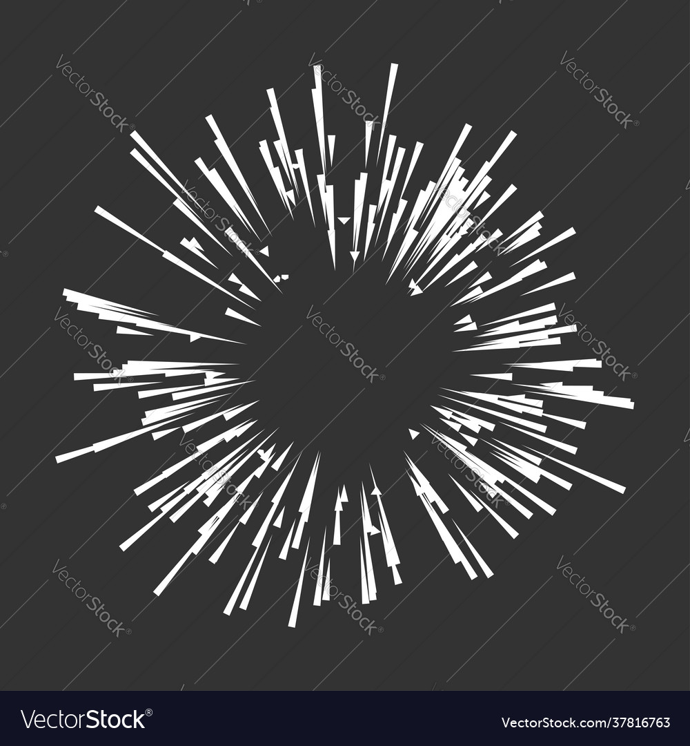 Radial radiating lines beams rays random