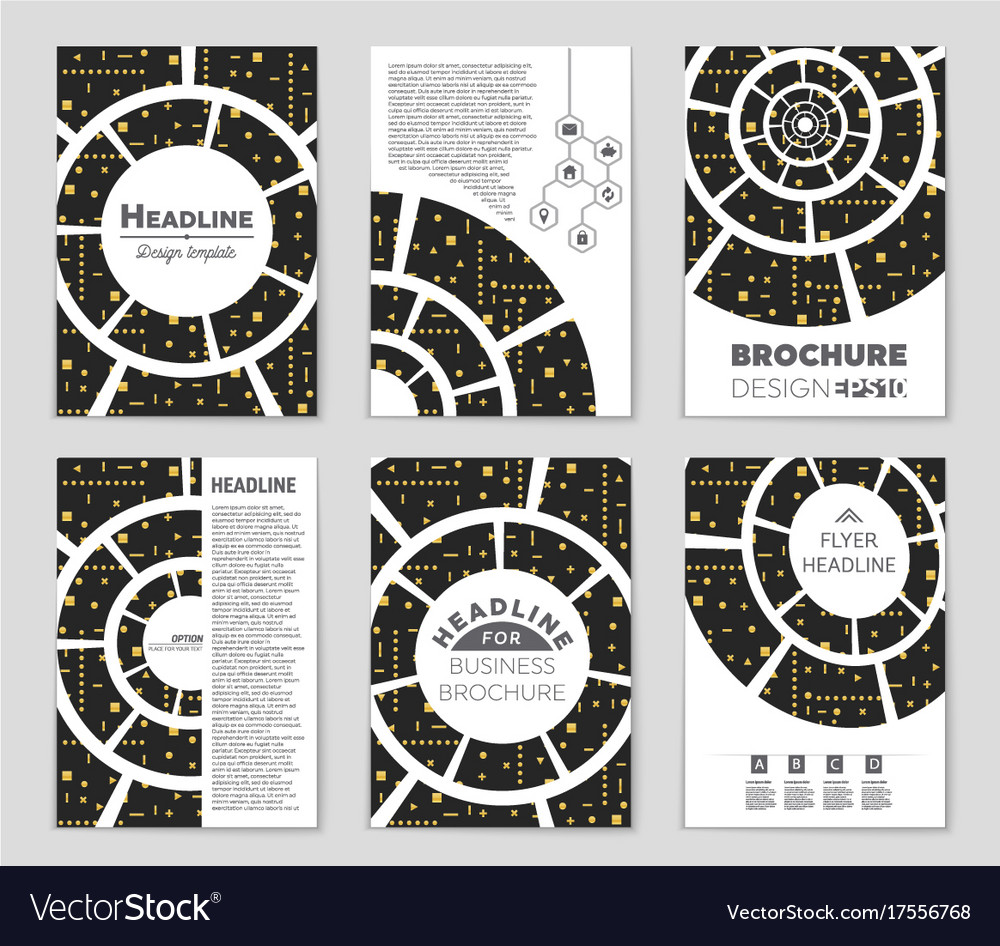 Abstract layout background set for art