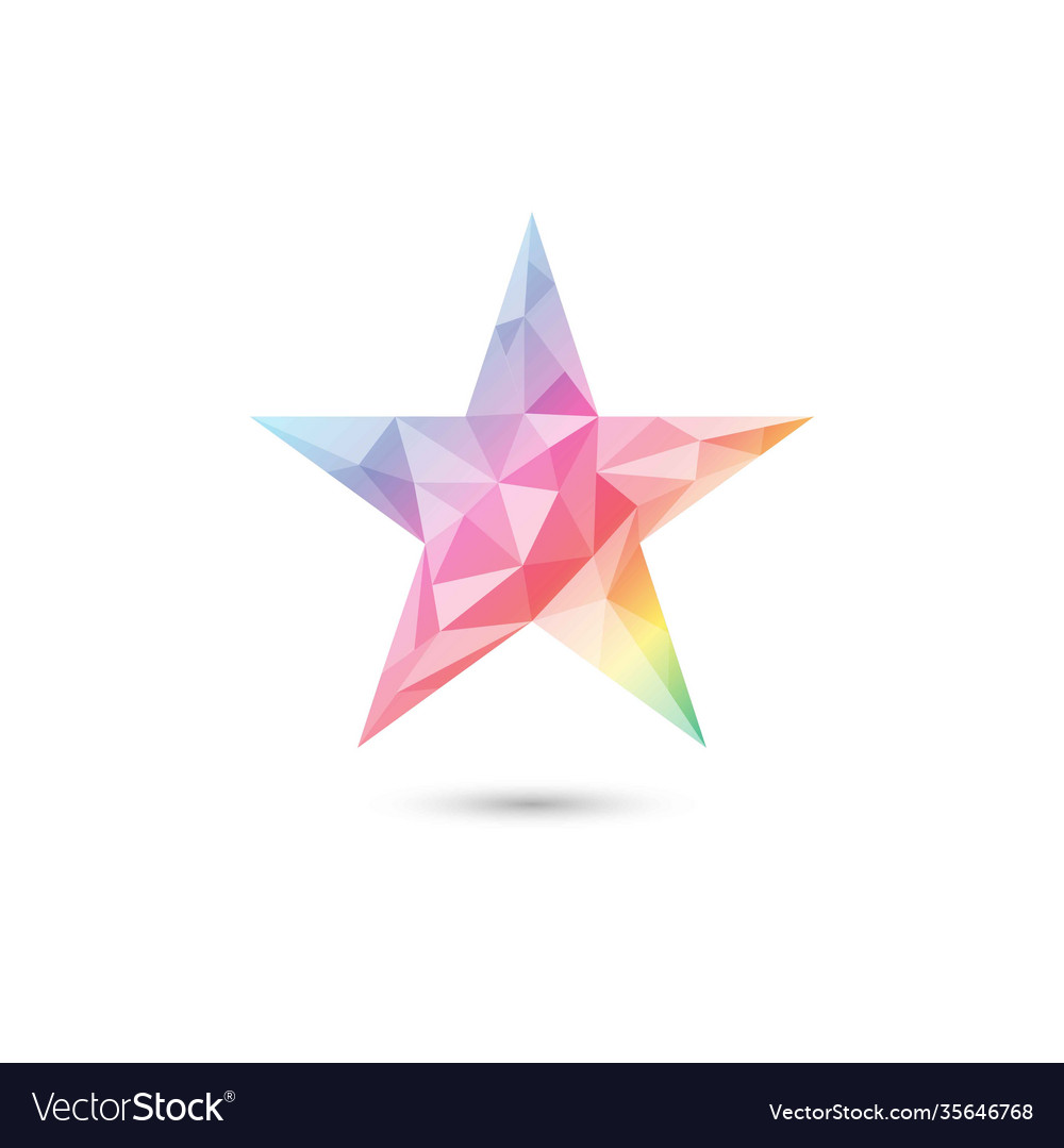 Low poly star gradient