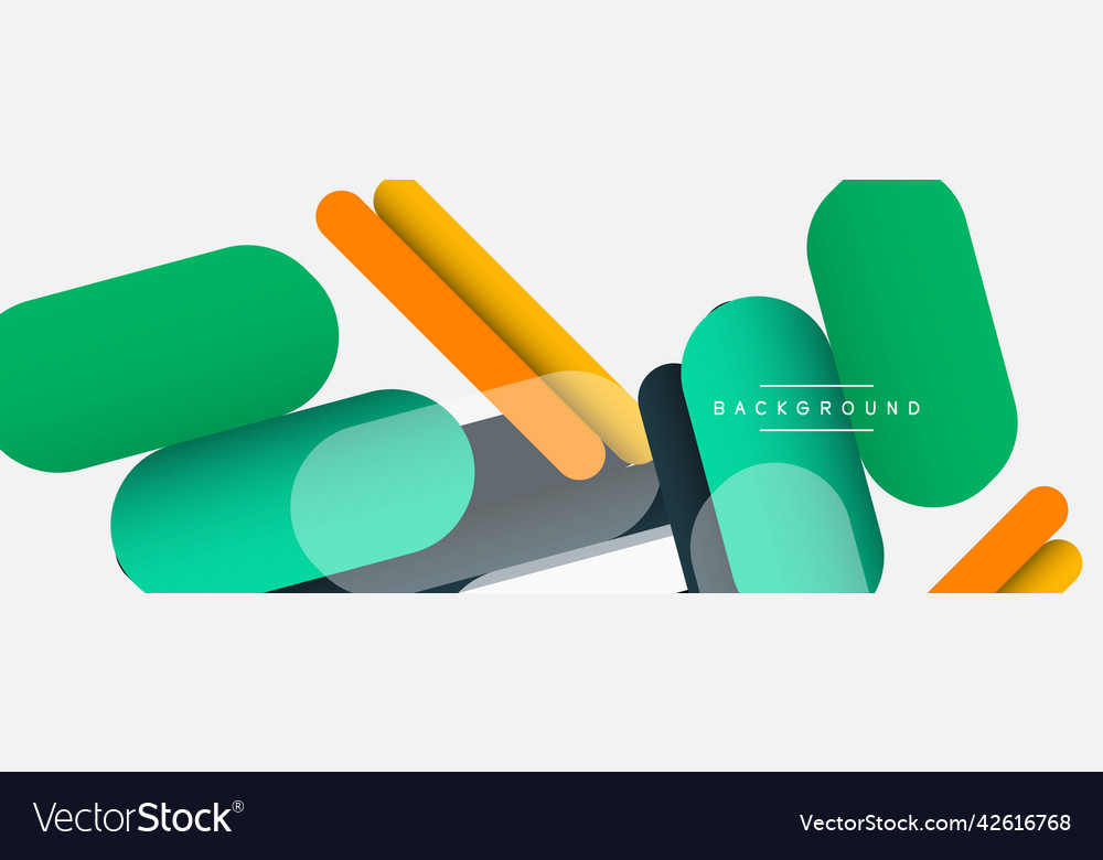 Overlapping round shapes and lines background vector image Overlapping round shapes and lines background