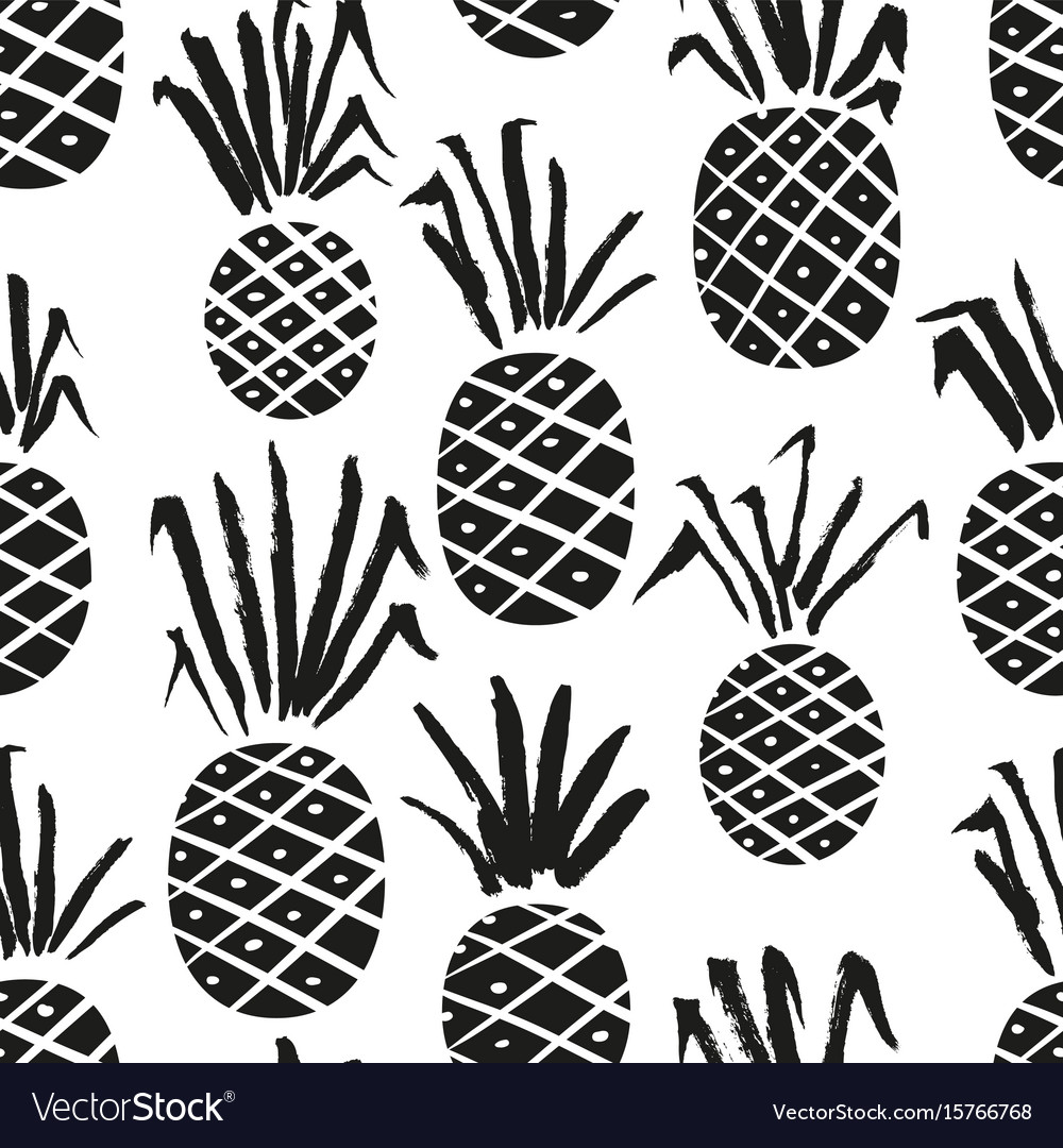 Pineapple seamless pattern background with summer