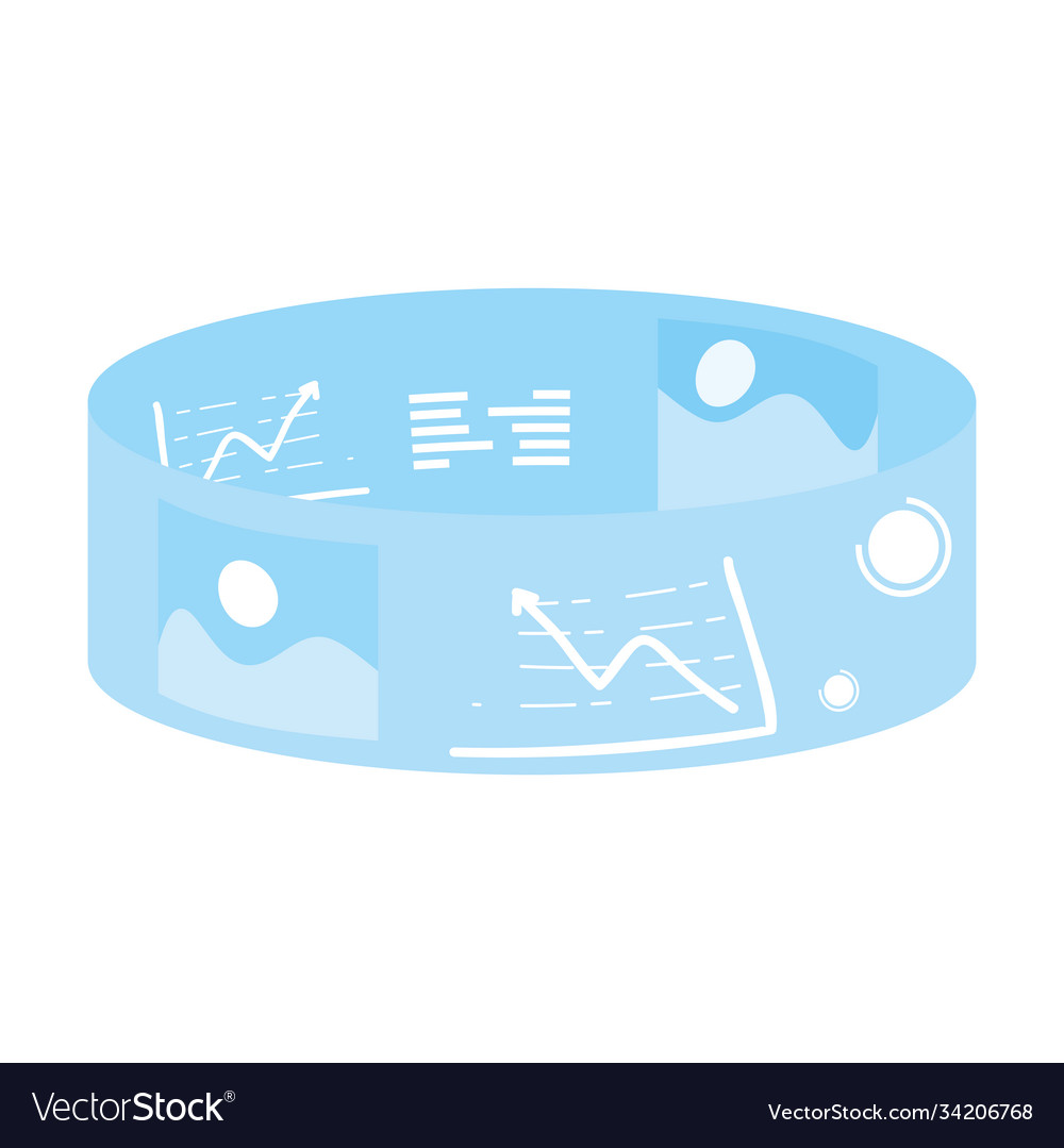 Reality virtual display around icon Vector Image Reality virtual display around icon