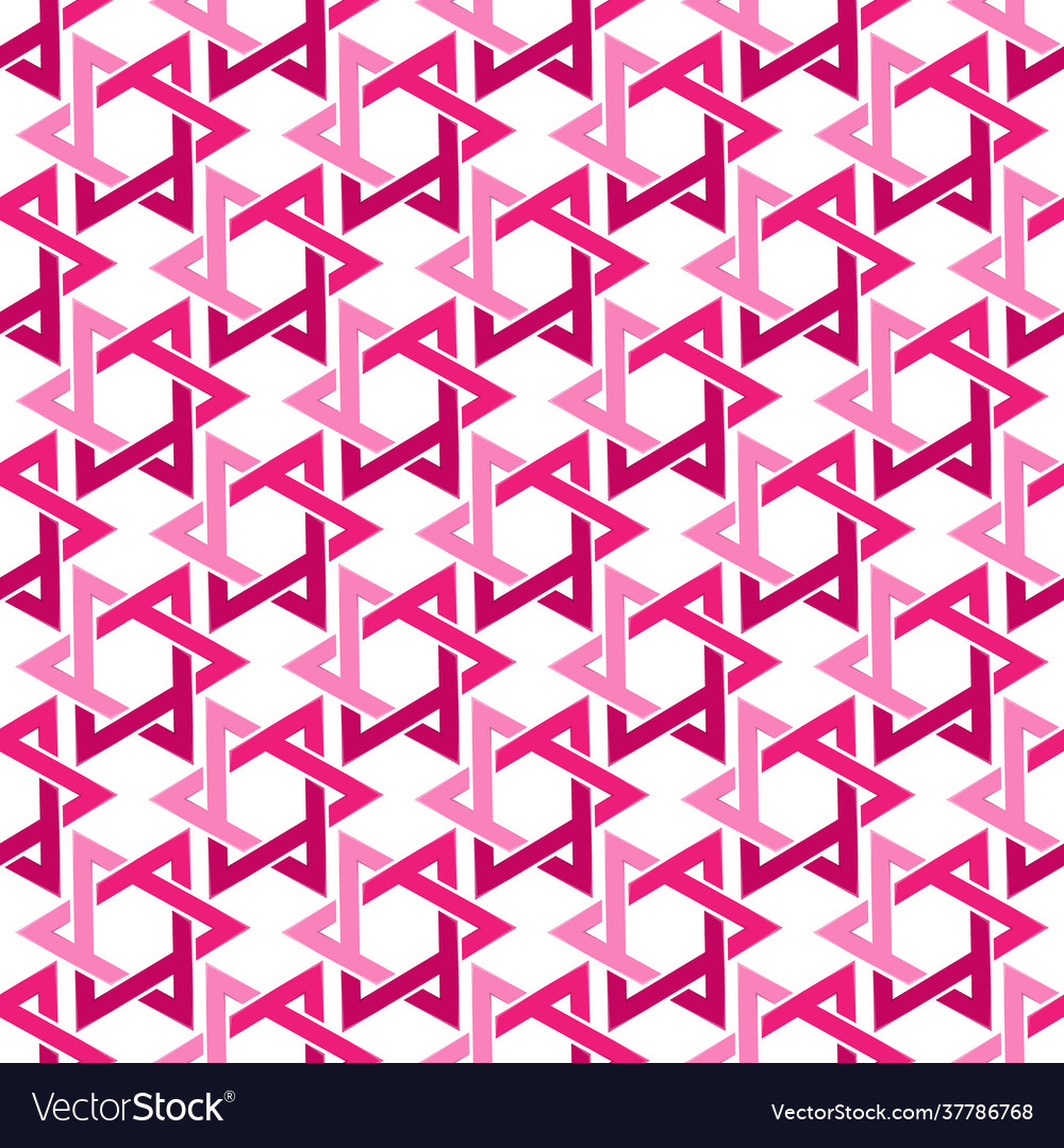 Seamless color pattern interlocking triangles vector image Seamless color pattern interlocking triangles