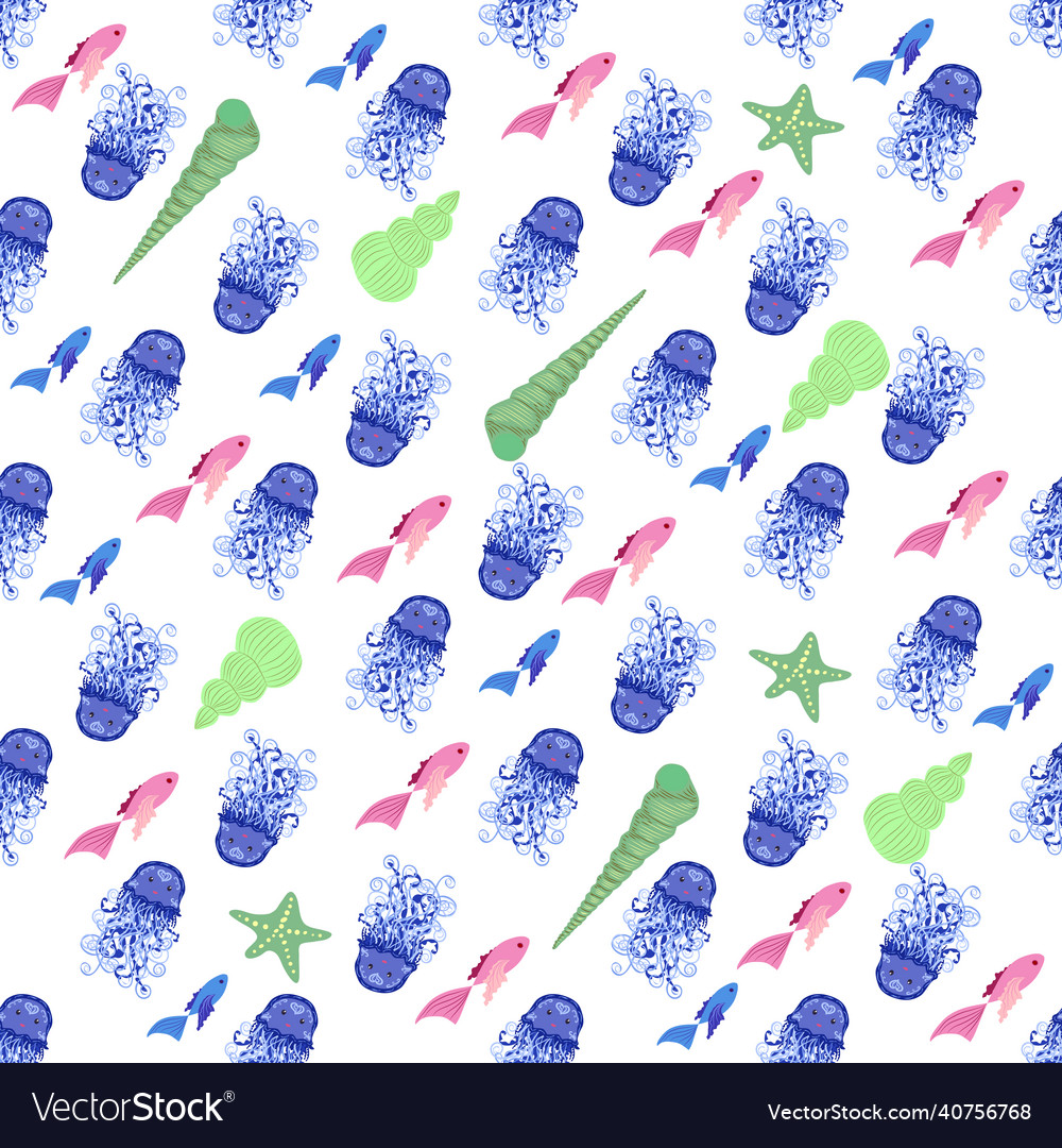 Seamless pattern with detailed transparent