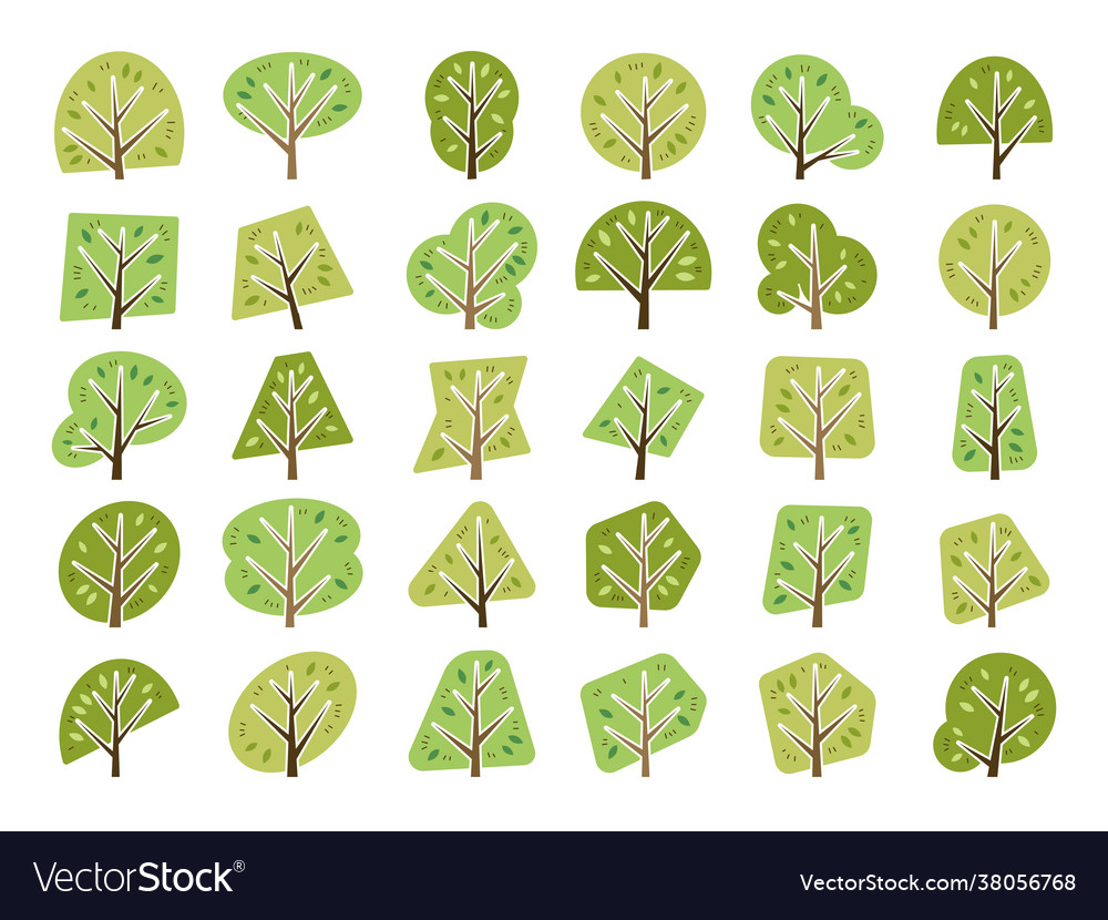 Set side view tree