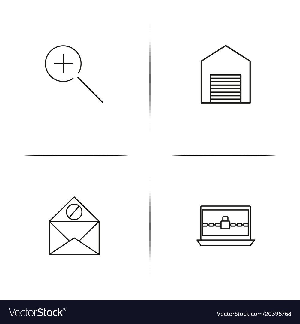 Signs and symbols simple linear icon setsimple