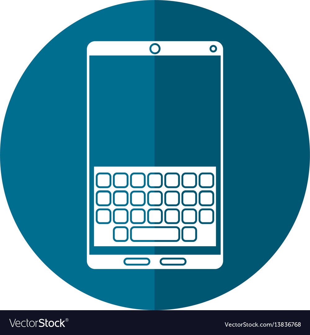 Smartphone keypad display shadow vector image Smartphone keypad display shadow