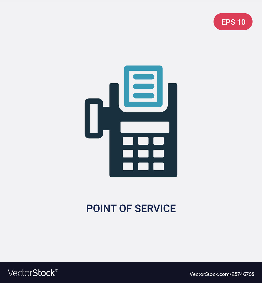 Two color point service icon from payment