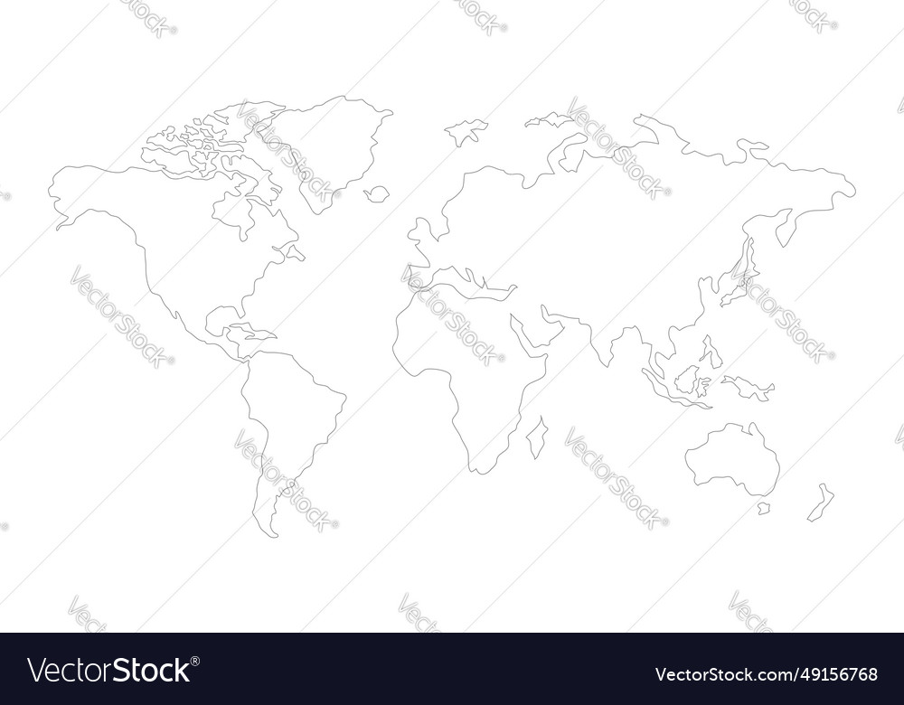 World map isolated on white background