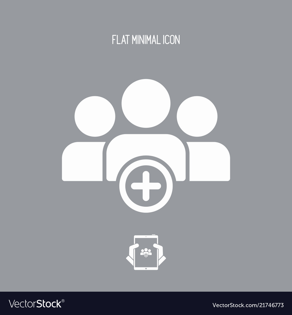 Add friends to web contacts vector image Add friends to web contacts