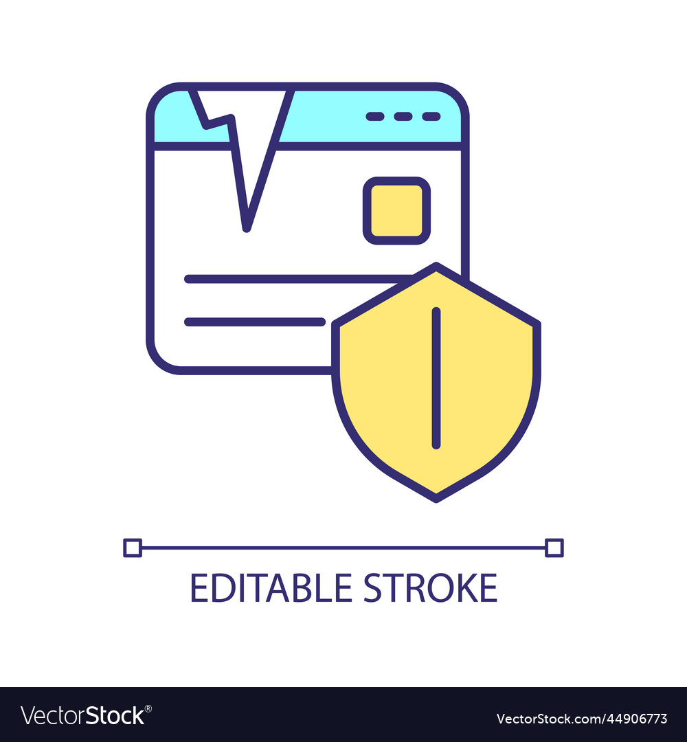 Corrupted file rgb color icon vector image Corrupted file rgb color icon