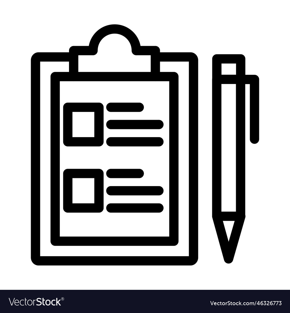 Cut list thick line icon for personal Royalty Free Vector