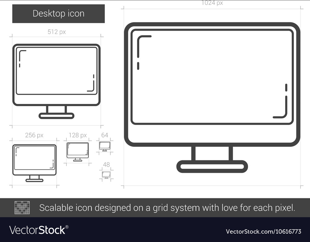 Desktop Line Icon