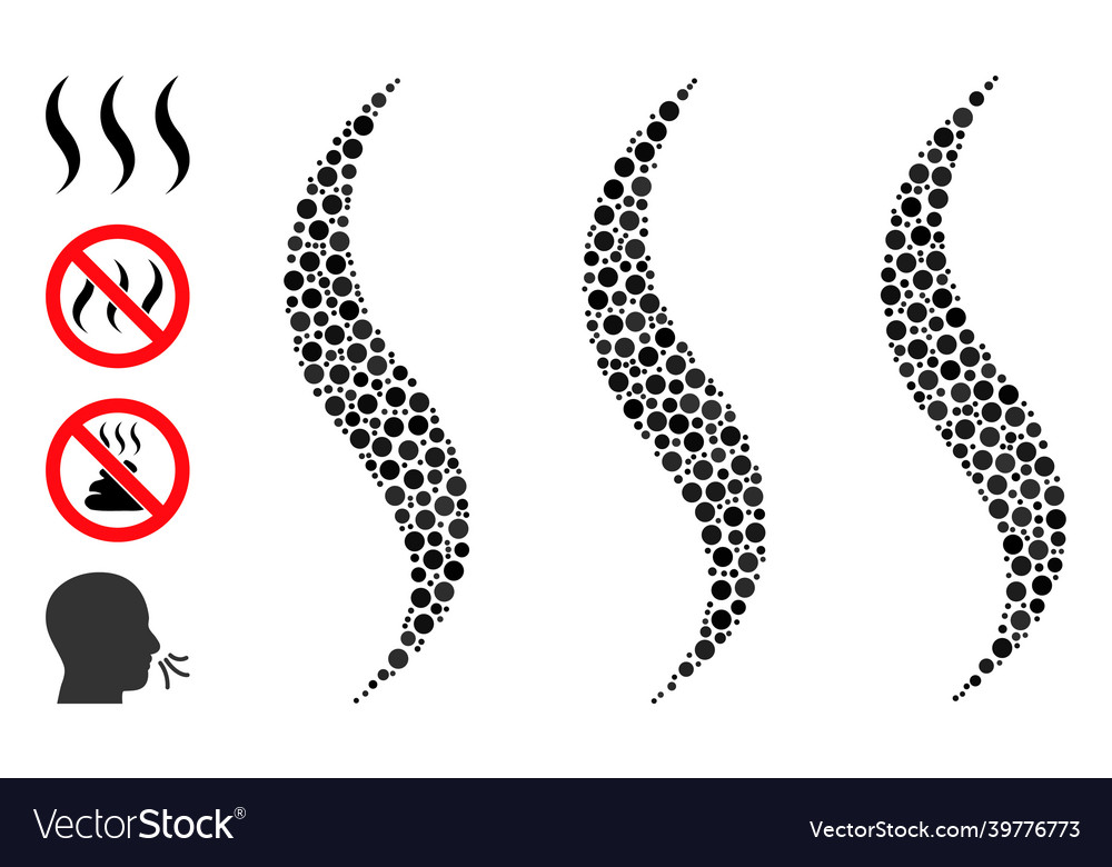 Dotted aroma composition of round dots and similar