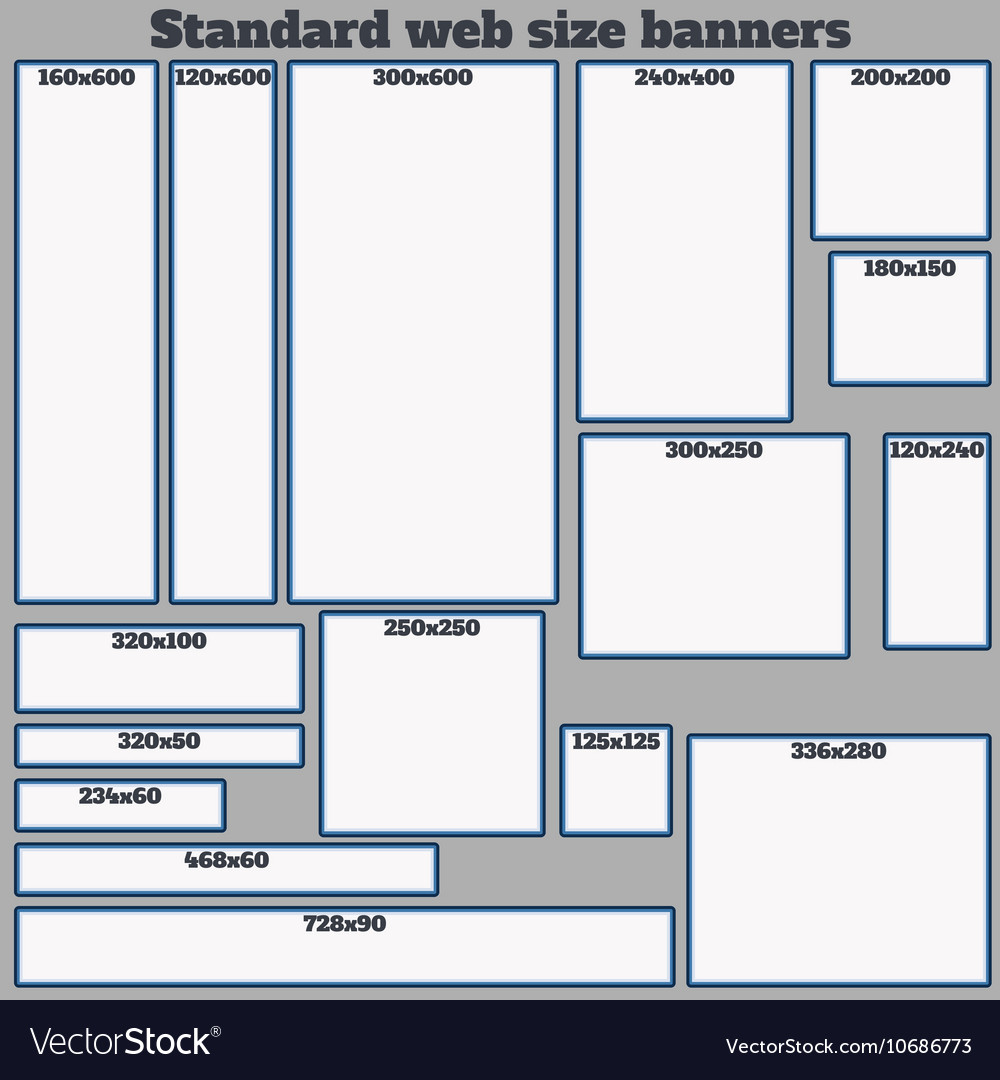 Empty box standard size web banners set