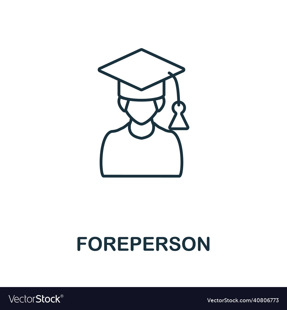 Foreperson icon line element from company