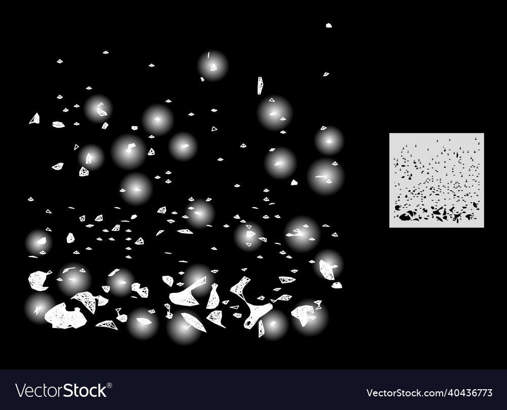 Glowing net mesh powder participles vector image Glowing net mesh powder participles