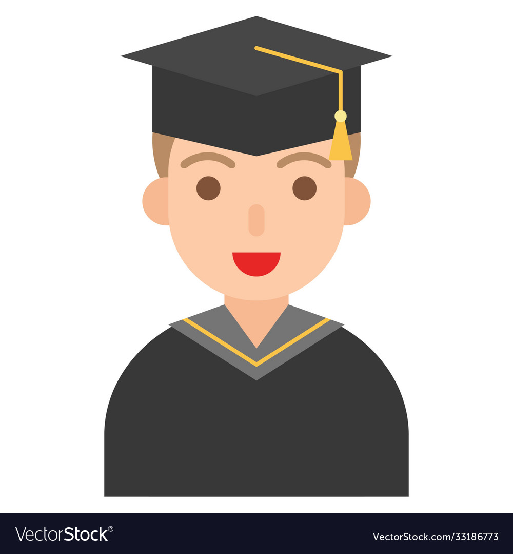 Graduate man icon profession and job Royalty Free Vector