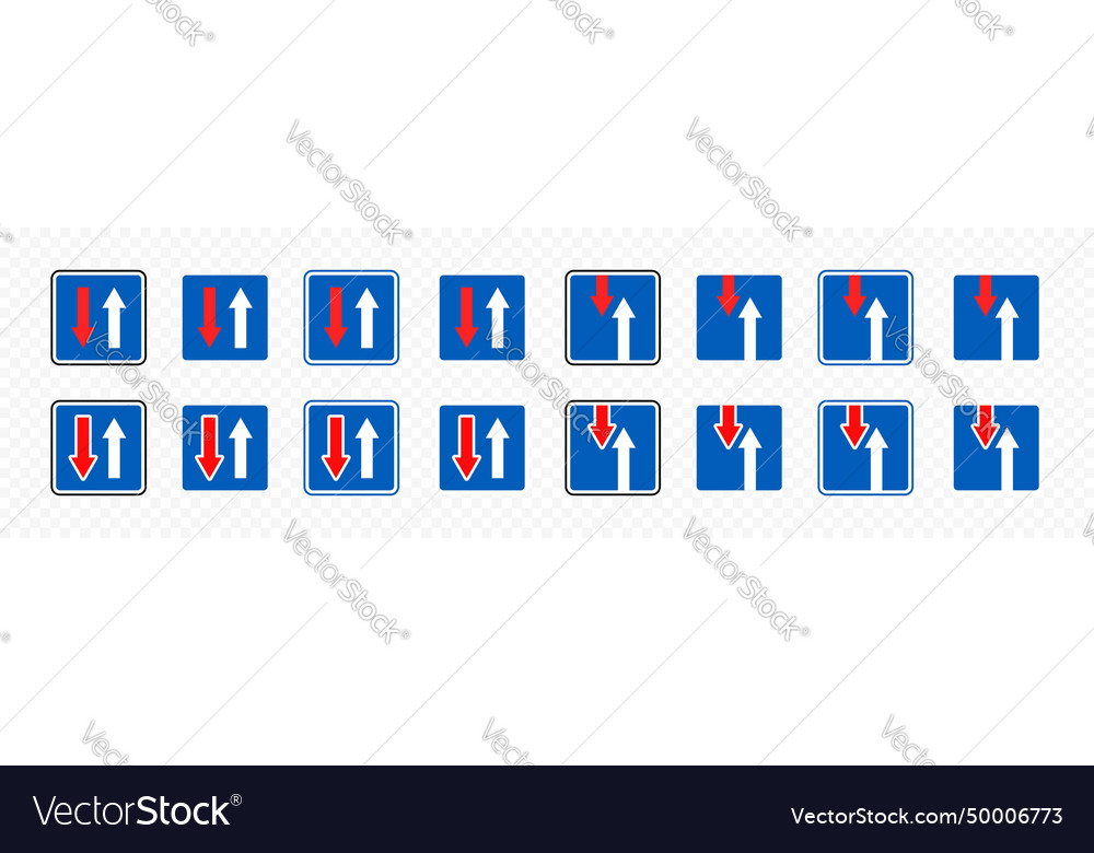 Priority over oncoming traffic sign design Vector Image