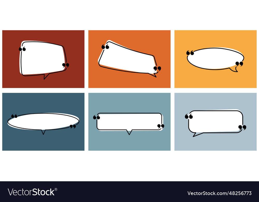 Set of isolated colorful gradient speech bubbles vector image Set of isolated colorful gradient speech bubbles