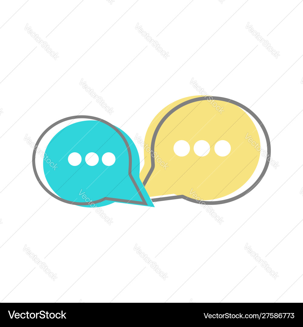 Speech bubble icon chat Royalty Free Vector Image