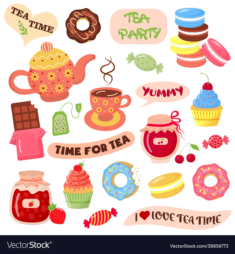 Tea time elements collection